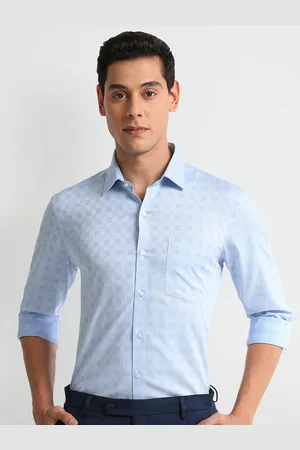 Arrow Slim Fit Checked Dobby Formal Pure Cotton Shirt