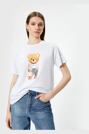 Koton Women Graphic Printed Round Neck T-shirt