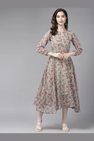 Corsica Women Floral Printed A-Line Midi Dress