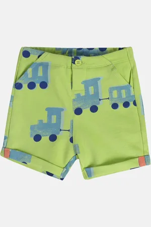 MINI KLUB Boys Printed Pure Cotton Mid - Rise Shorts