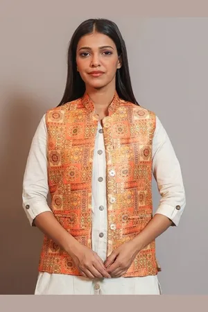 Kalini Women Printed Nehru Jacket