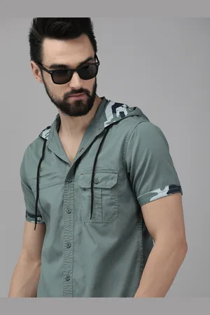 Roadster The Lifestyle Co. Men Teal Green Pure Cotton Casual Shirt