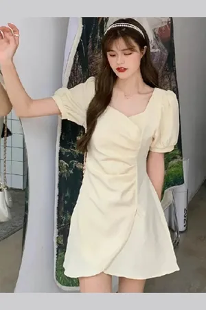 Stylecast Women Puff Sleeve Wrap Dress