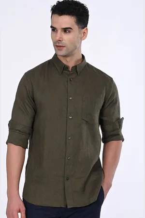 Indian Terrain Men Classic Slim Fit Opaque Casual Shirt