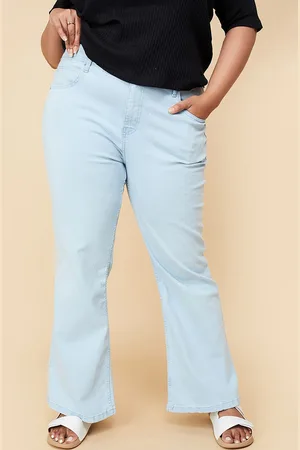 Max Collection Women Plus Size Mid-Rise Clean Look Cotton Jeans