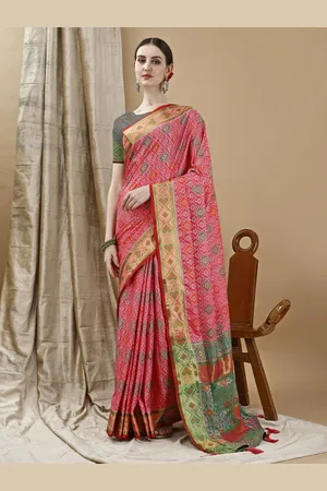 JustFashion Woven Design Zari Patola Saree