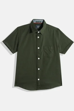 Indian Terrain Boys Standard Slim Fit Opaque Pure Cotton Casual Shirt