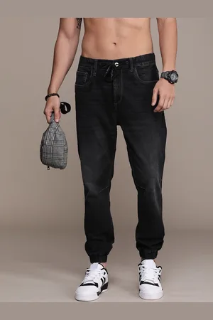 Roadster The Life Co. Men Mid Rise Jogger Light Fade Stretchable Jeans