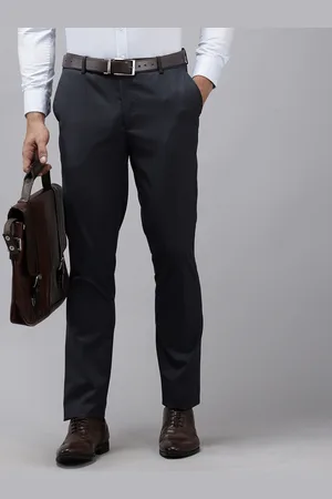 Arrow Men Textured Hudson Tapered Fit Formal Trousers