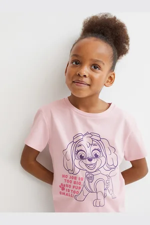 H&M Girls Pink Print-Motif T-Shirt