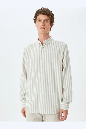 Koton Men Slim Fit Opaque Striped Casual Shirt