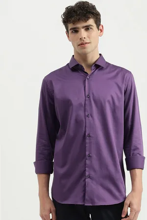 Benetton Slim Fit Spread Collar Long Sleeves Casual Shirt