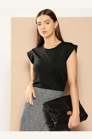 Chemistry Round Neck Cap Sleeves Top