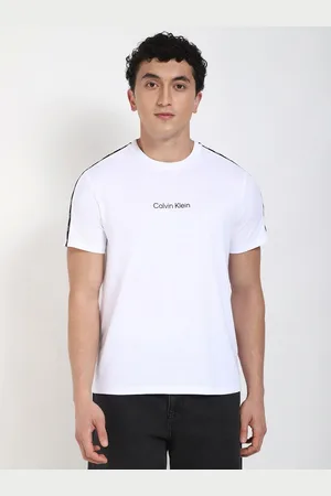 Calvin Klein Men Typography Printed Round Neck Cotton T-shirt