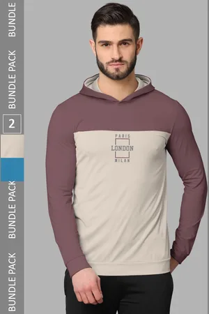 bullmer Pack Of 2 Printed Long Sleeves Round Neck T-shirt