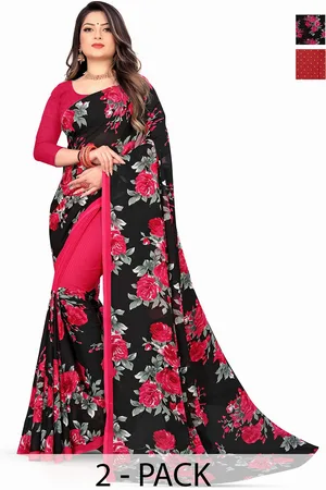 ANAND SAREES Floral Saree Pack of 2