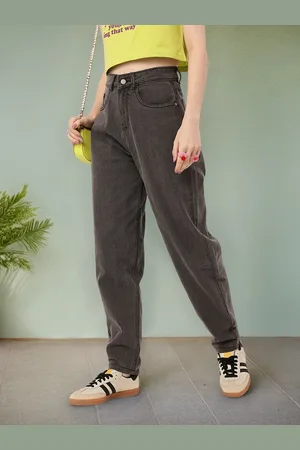 DressBerry Women Soft Touch High Rise Slouchy Fit Jeans