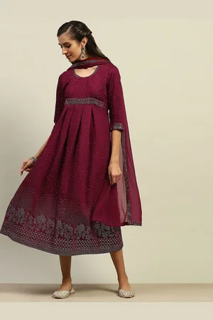 Rangriti Ethnic Motifs Print Formal Empire Midi Dress
