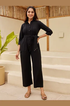 Ambraee Basic Cotton Jumpsuit