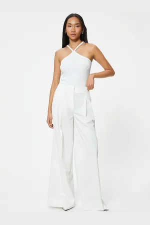 Koton Women Solid Shoulder Straps Cotton Top
