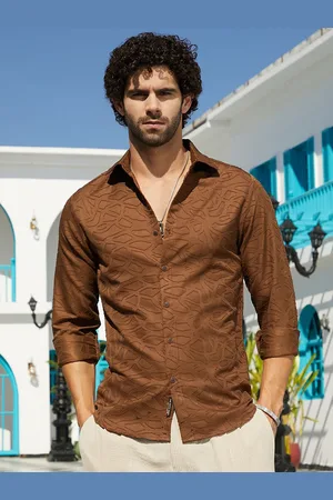 Campus Men Comfort Opaque Printed Casual Shirt