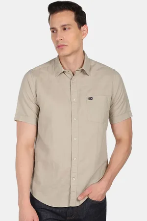 Arrow Men cotton Beige Casual Shirt