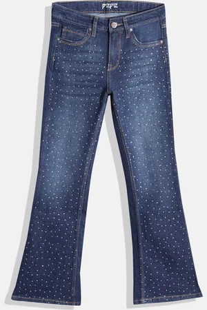 Pepe Jeans Girls Flared High-Rise Light Fade Stretchable Jeans