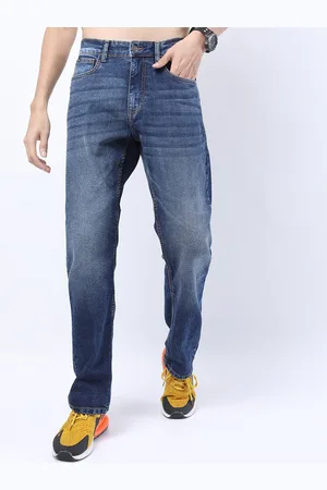 Ketch Men Blue Straight Fit Clean Look Light Fade Stretchable Jeans