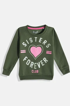 Eteenz Girls Typography & Conversational Printed Round-Neck Premium Cotton Sweatshirt