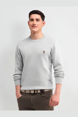 Ralph Lauren Men Embroidered Round Neck Cotton Pullover Sweater