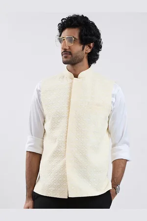 Vastramay Embroidered Chikankari Nehru Jacket