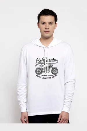 Friskers Men White & Black Typography Printed Cotton T-shirt