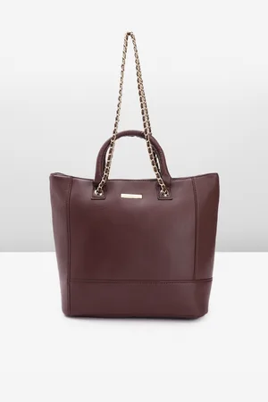 Caprese Solid Structured Handheld Bag With Additional Handles