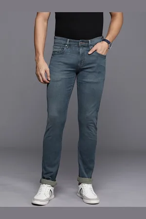 Louis Philippe Men Slim Fit Heavy Fade Stretchable Jeans