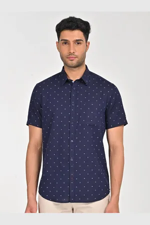 Indian Terrain Men Classic Slim Fit Opaque Printed Casual Shirt