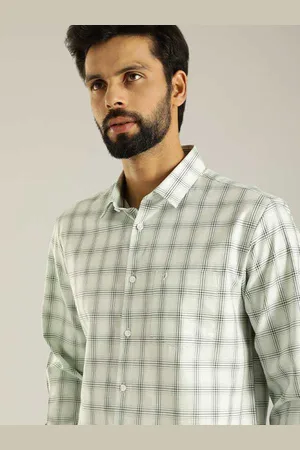 Indian Terrain Men Slim Fit Tartan Checks Opaque Checked Casual Shirt