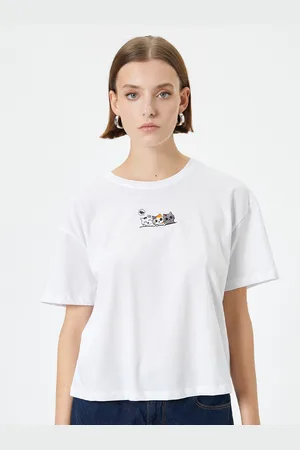 Koton Women Extended Sleeves Pockets T-shirt