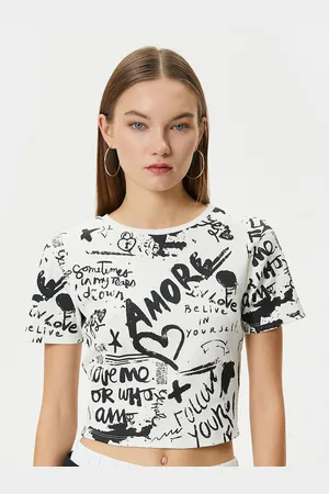 Koton Women Typography Printed T-shirt