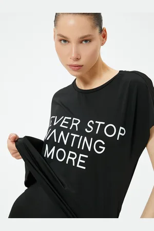 Koton Women Typography Printed Round Neck T-shirt