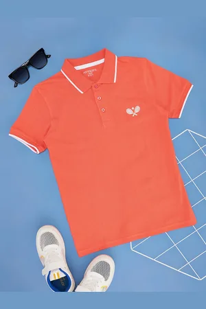 Pantaloons Boys Embroidered Solid Printed Polo Collar T-shirt
