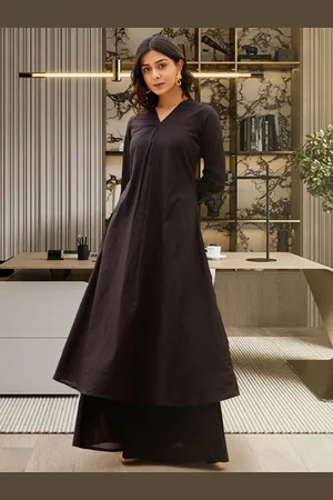 Ambraee V-Neck Anarkali Kurta With Palazzos