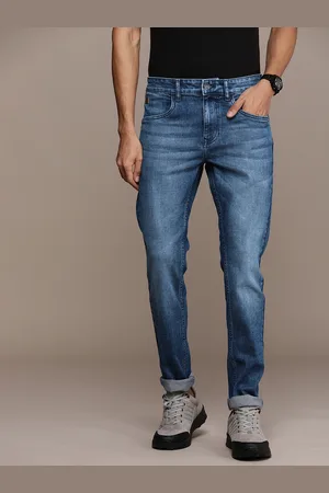 WROGN Men Slim Fit Heavy Fade Stretchable Mid-Rise Jeans