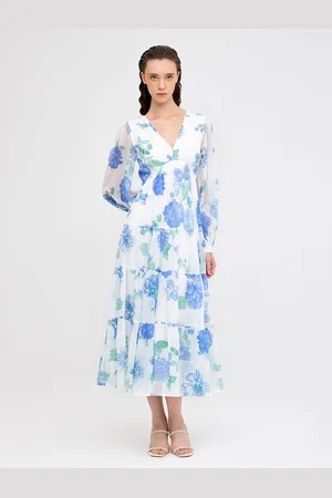 COVER STORY Women Floral Print A-Line Midi Dress