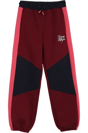 Tommy Hilfiger Girls Colourblocked Relaxed Fit Mid Rise Joggers