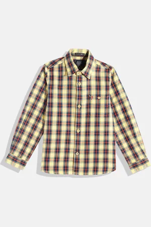 Indian Terrain Boys Tartan Checked Pure Cotton Casual Shirt