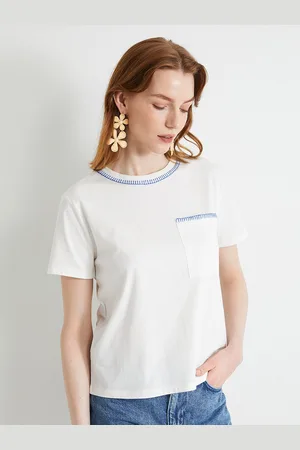 Koton Women Round Neck Regular Sleeves T-shirt