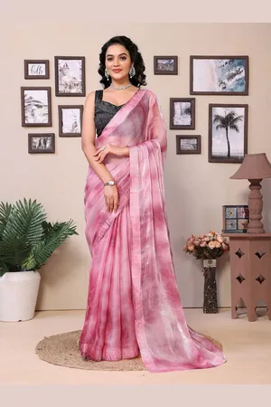 DIVASTRI Tie and Dye Beads and Stones Art Silk Saree