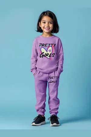 HERE&NOW Girls Printed T-shirt with Trousers