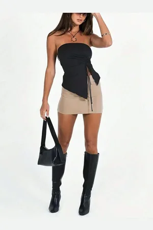 JC Mode Women Solid Strapless Top