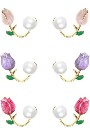 EL REGALO Pack Of 3 Contemporary Studs Earrings